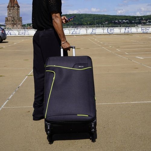 Walizka DUŻA na kółkach podróżna MATERIAŁOWA miękka pojemna GRATIS KOLORY na Arena.pl