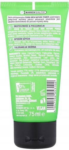 ISANA MEN NATURE POWER KREM DO TWARZY 75 ML na Arena.pl