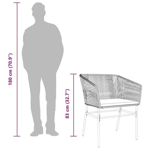 7-częściowy zestaw ogrodowy poduszkami brązowy polirattan szkło na Arena.pl