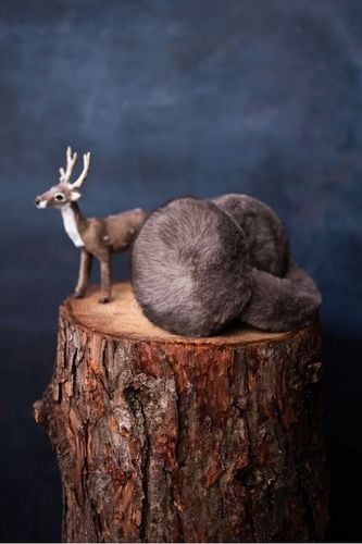 Futrzane nauszniki Keyla - dla dzieci, damskie, zimowe Szary na Arena.pl