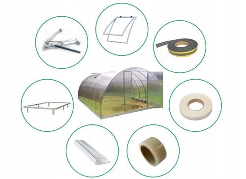 SZKLARNIA z POLIWĘGLANU 3,5x10m OCYNK TUNEL 40x20mm na Arena.pl