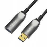 Claroc Kabel optyczny USB-A M-F Gbps 15m przedłużacz kabla USB