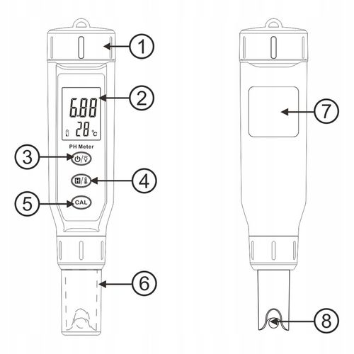 MIERNIK pH i TEMPERATURY TESTER WODY KWASOMIERZ AKWARIUM ATC AUTOKALIBRACJA na Arena.pl
