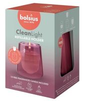 Świecznik + świeca zapachowa Cedarwood & Vetiver BOLSIUS CleanLight ~20h