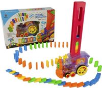 Kolejka Pociąg Domino LOKOMOTYWA CIUCHCIA UKŁADAJĄCA + 80 KLOCKÓW
