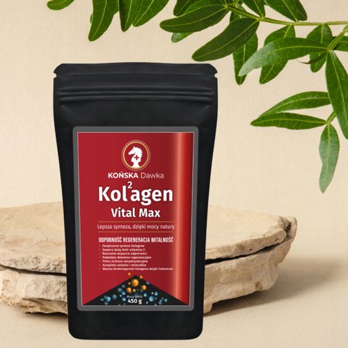 Kolagen Rybi z Colostrum Vital MAX- Kolagen Końska Dawka w Proszku 450g na Arena.pl