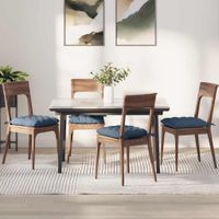 Poduszki na siedziska 4 pcs Niebieski 40 x 40 x 6 cm