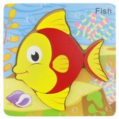 Drewniana Układanka Edukacyjna Puzzle - rybka