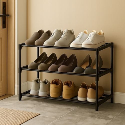 SZAFKA NA BUTY OBUWIE PÓŁKA REGAŁ STOJAK ORGANIZER 3 POZIOMY SOLIDNA na Arena.pl