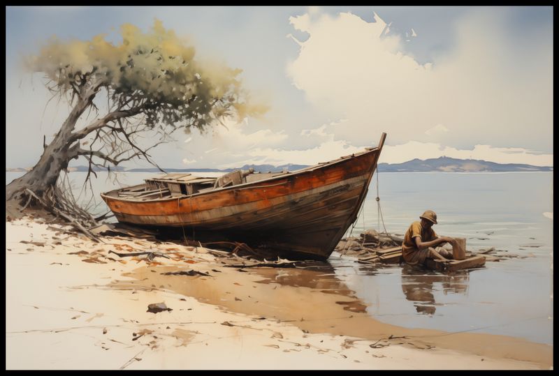 Plakat 91,5x61cm Spokój Przybrzeża zdjęcie 2