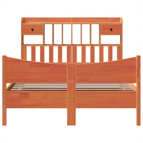 Łóżko bez materaca, woskowy brąz, 140x200 cm, drewno sosnowe na Arena.pl