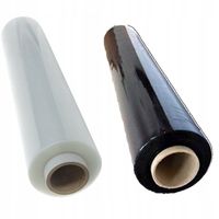 FOLIA STRETCH 3KG XXL STRECZ TRANSPARENT BEZBARWNA + CZARNY MOCNA CZARNA