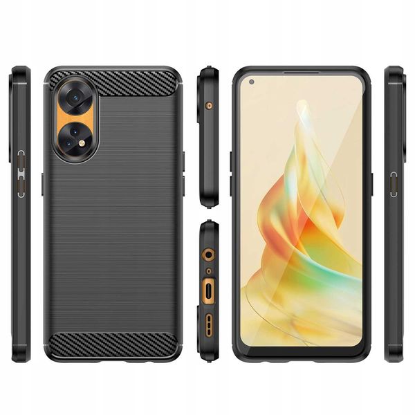 Spacecase Carbon Oppo Reno 8T Black zdjęcie 6