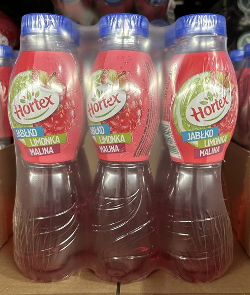 Hortex jabłko-limonka-malina 500ml - karton zdjęcie 1