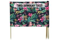 PARAWAN PLAŻOWY Letnie kwiaty z indywidualnym napisem 3 PANELE 44.3