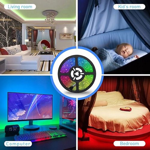 Taśma LED RGB smart+kontroler muzyki 10 metrów blt na Arena.pl