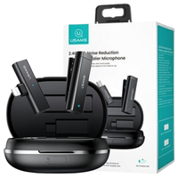 usams bezprzewodowy mikrofon krawatowyenc 2.4g wireless lavalier