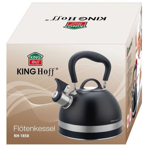 czajnik 1,8l z gwizdkiem kinghoff kh-1858 czarny na Arena.pl