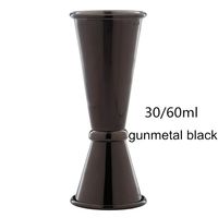 SHAKER Do Drinków i Koktajli -  Stalowy - DRINK BAR 30x60ml Czarny