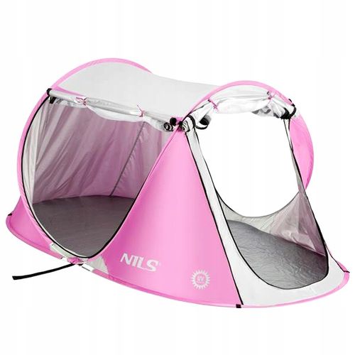 Namiot Plażowy Samorozkładający się dla Dzieci Różowy NILS Lekki POP-UP na Arena.pl