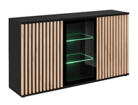 Komoda 3- Drzwiowa 3D 160 cm Czarna KARMEN AM