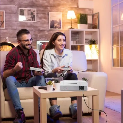 KONSOLA RETRO GRA TELEWIZYJNA 620 GIER TV AV + 2 PADY GIERKA GRY DUŻO na Arena.pl