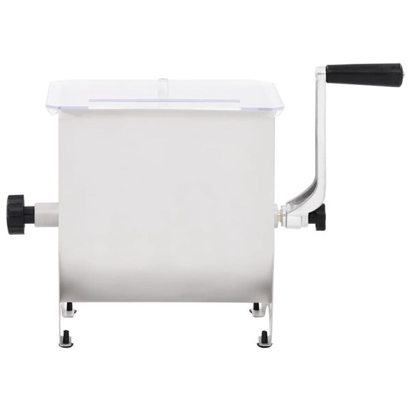 Ręczna mieszarka do mięsa z pokrywką, srebrna zdjęcie 2