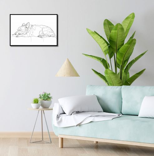 Plakat 60x40cm Śpiący Psiak na Arena.pl