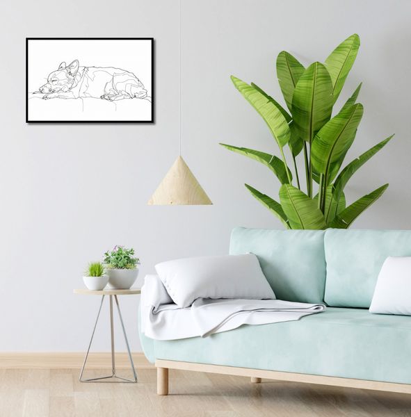 Plakat 60x40cm Śpiący Psiak zdjęcie 4