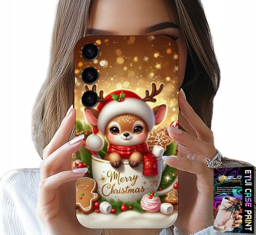 ETUI DO SAMSUNG GALAXY S24 FE - RENIFEREK SŁODKI RENIFER ŚWIĄTECZNE WZÓR na Arena.pl