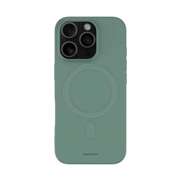 Spacecase Silicone Magnetic Case Iphone 16 Pro Dark Green zdjęcie 3