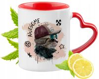 Kot Kotki Kubek Czerwony Z Uszkiem W Kształcie Serca Na Prezent