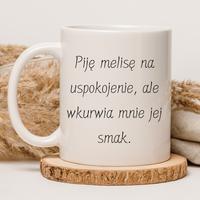 CHAMSKI KUBEK BEZ CENZURY | ŚMIESZNY PREZENT | DO PRACY BIURA DOMU | 330 ml