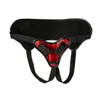 Penis z uprzążą Sportsheets Czarny/Czerwony 100 % Poliuretan