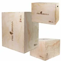 SKRZYNIA TRENINGOWA PLYOMETRYCZNA DO ĆWICZEŃ JUMP BOX DREWNIANA 75x60x50