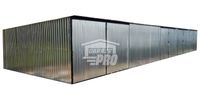 GARAŻ BLASZANY RZĄD 17,5m x 5m - spad tył 4x Brama ocynk GP239
