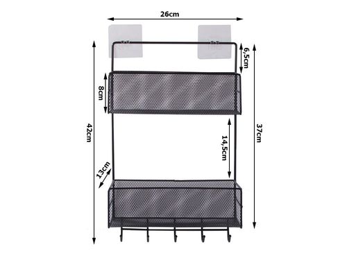 ORGANIZER METALOWY ZAWIESZANY PÓŁKA WISZĄCA KUCHENNA DO ŁAZIENKI WIESZAK na Arena.pl
