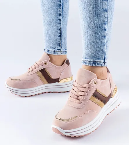 Różowe sneakersy na platformie Provinciale 39 na Arena.pl