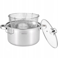 GARNEK Z KOSZEM DO SMAŻENIA 24CM INDUKCJA GAZ