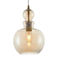 Okrągła lampa wisząca Ton P003PL-01BZ metal bursztynowa