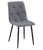 Krzesło tapicerowane ciemnoszare LIBRA tkanina do kuchni jadalni