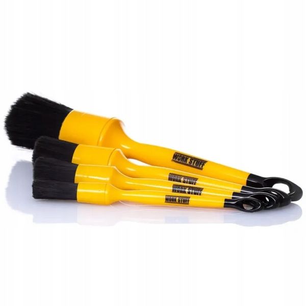 WORK STUFF Detailing Brush RUBBER BLACK zestaw SET zdjęcie 1