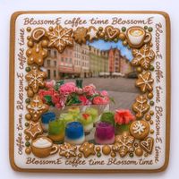 CIASTKO LUKROWANE BLOSSOME CAFE OLD CITY GB ROZ.XL  KWADRAT AT RĘCZNIE