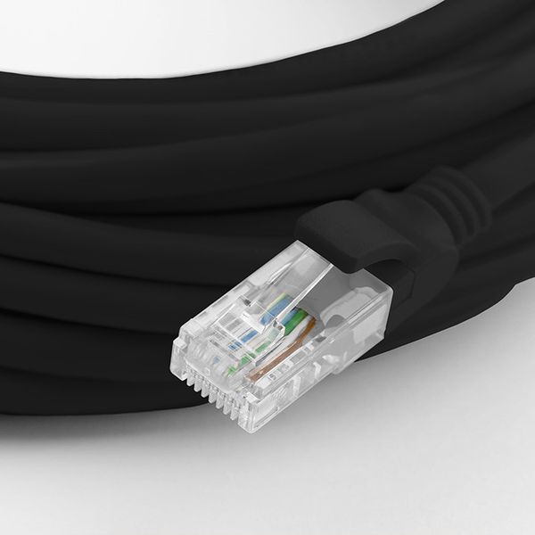 Qoltec Patchcord UTP CAT6 100m 1Gb/s Czarny zdjęcie 5