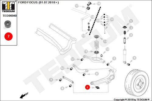 FORD FOCUS ŁOŻYSKO ŚRUBY ŚCIĄGACZA TULEI 10 98 na Arena.pl