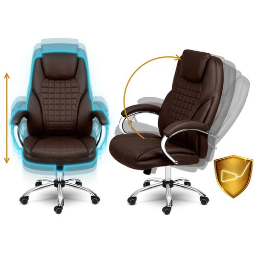 Fotel biurowy Sofotel Batory - kasztanowy na Arena.pl