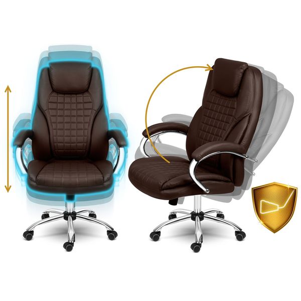 Fotel biurowy Sofotel Batory - kasztanowy zdjęcie 6