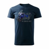 Koszulka motocyklowa z motocyklem na motor BMW R 1300 RT męska granatowa REGULAR M