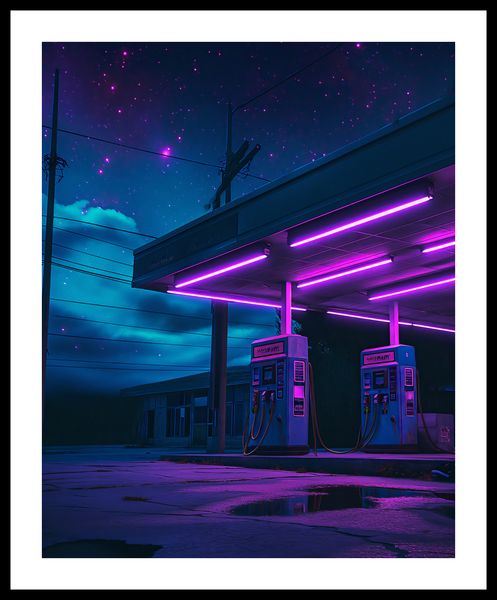 Plakat 40x50cm Moc Neonowej Nocy zdjęcie 3