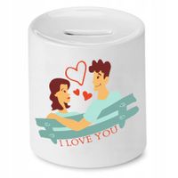 Skarbonka Dla Dziewczyny I Love You Prezent Z Nadrukiem Ze Zdjęciem